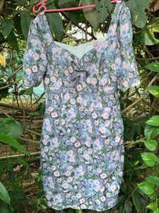Korean Floral Bodycon Dress