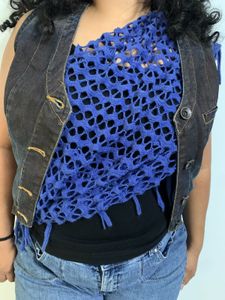Knitted Blue Scarf