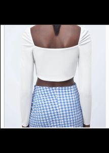 Zara White Long sleeve Top