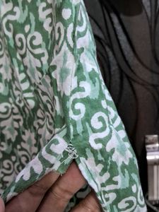 Green Printed Kurta