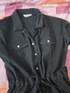 Black Denim Shirt Dress