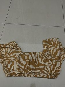 Zebra print crop top