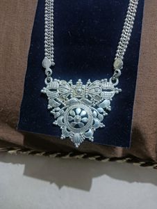 Silver Look Artificial Necklace And Earrings