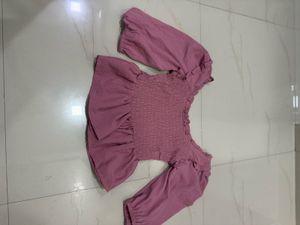 Off-Shoulder Smocked Top