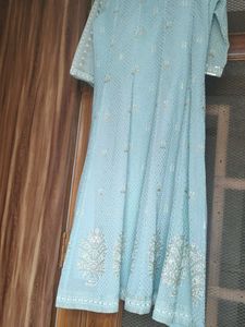 W Brand Cyan Color Kurti