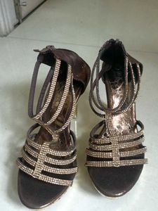 Rhinestone Strap Heels