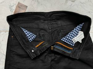 Black Straight-Leg Jeans