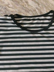 Striped Dress with Ruffle Sleeves