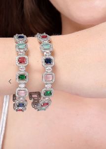 Ad Silver Polish Multicoloured Bangles