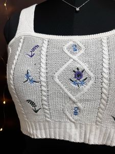 White Embroidered Top