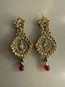 Anti-tarnish Kundan Earrings