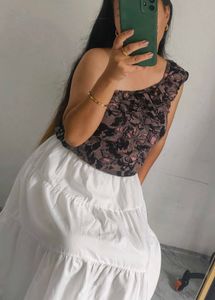 Floral One-Shoulder Top