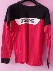 Men Red Full Hand Tshirt