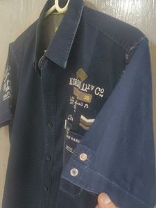 Stylish Blue Graphic Shirt