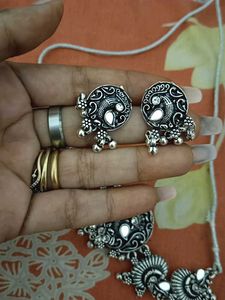 Oxidized Silver Necklace Set