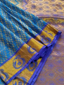 Blue &amp; Gold Saree