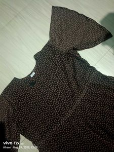 Cute Brown Dotted Dress