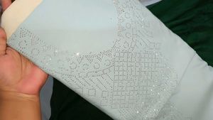 Dress Material Pista With Green Dupatta