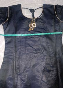 Elegant Black-Blue Embroidered Salwar Suit