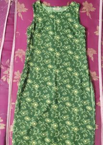 Green Kurtha Sleeveless
