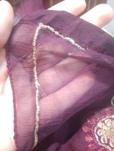 Dark Purple Saree With