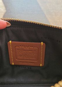 Authentic Coach Black Leather Crossbody Bag