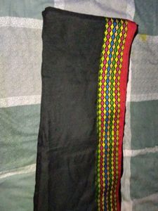 Black Saree with Colorful Border