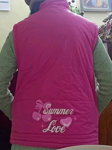 Pink Colour Half Jacket