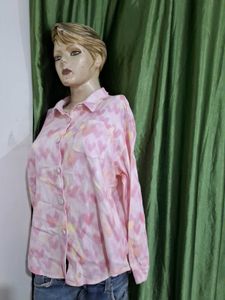 Heart Print Pink Shirt