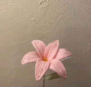 Handmade Knitted Lily Flower