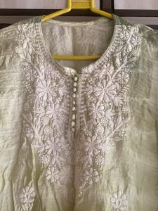 Elegant tie die Embroidered Kurta