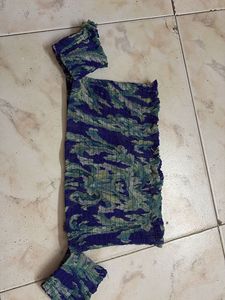 Stylish Blue Patterned Top