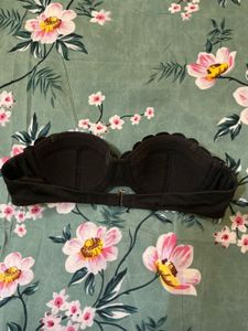 H&amp;m Black Bandeau Bikini Top