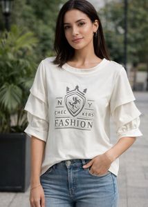 Stylish White Graphic Tee