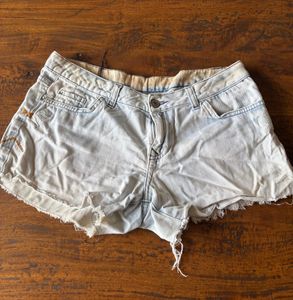 Distressed Denim Mini Shorts