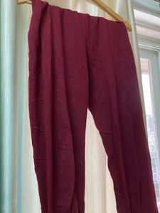 Maroon co-ord nightdress set