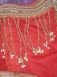 Red Embellished Saree Blouse