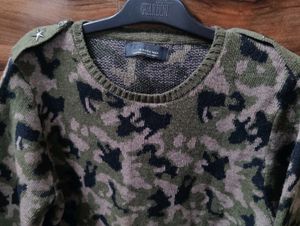 Zara Camo Print Sweater