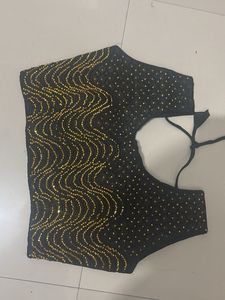 Black & Gold Embellished Blouse