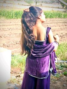 Elegant Purple plazo kurti with Silver Border for