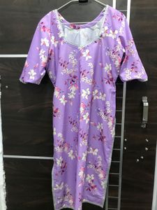 Beautiful Satin Floral Kurta