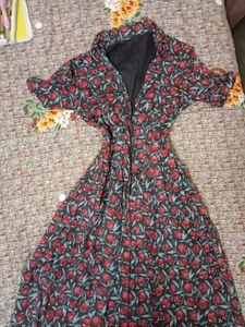 Buttoned Floral Dress