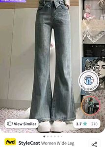 Unique Bow Shaped Wasit Design Highwaist Jeans