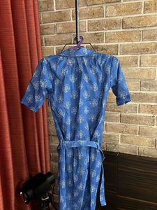 Blue Printed Jumpsuit