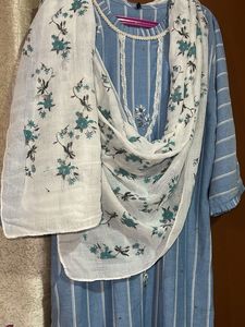 Sky Blue Kurta Shalwar Sets &amp; Stole