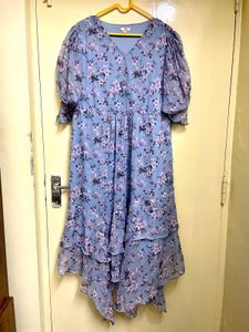 Floral Chiffon Midi Dress