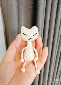 Crochet Cat Figurine Keychain