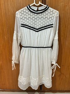 White Lace Mini Dress