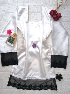 Corset Back Satin Kurti 🖤