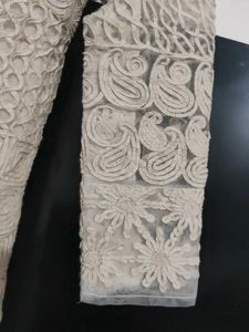 Cream Color Jacket| Full Sleeves |Netted Lace Work